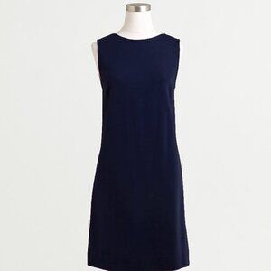J.Crew V-Back Ponte Shift Dress Navy XS
